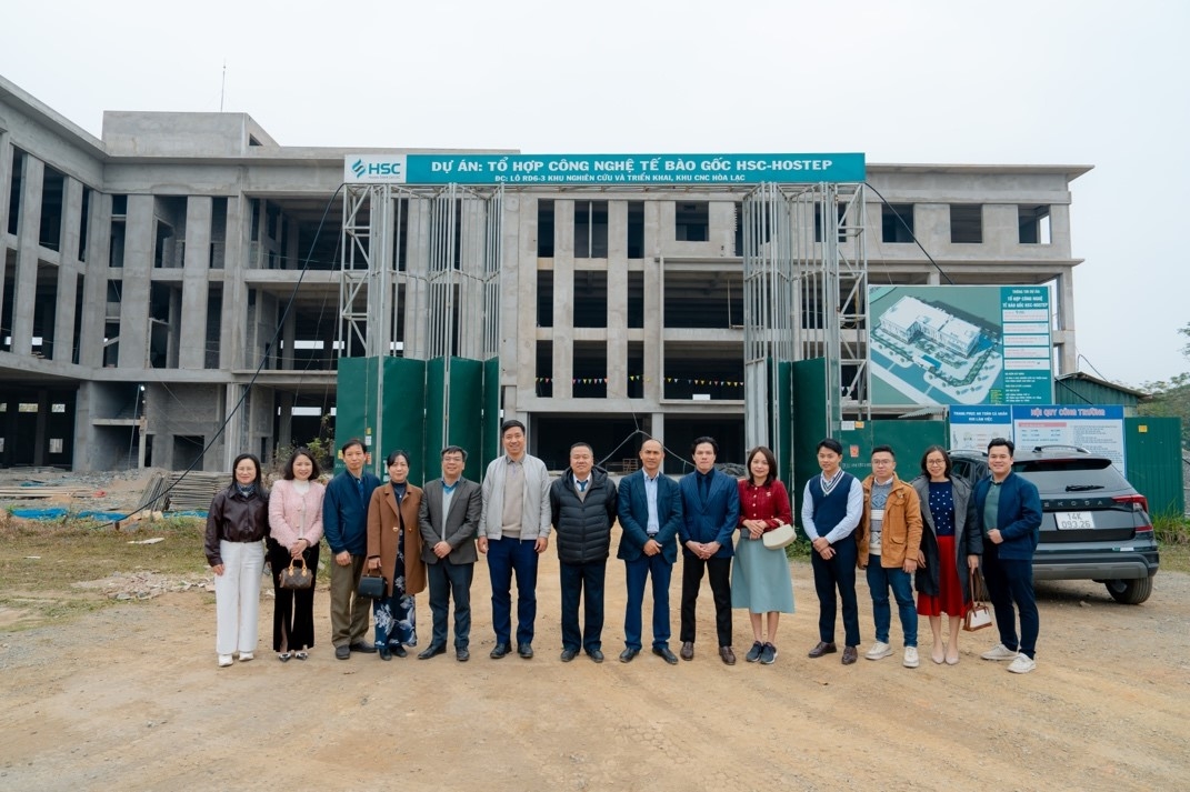 Hai bên thăm Dự án Tổ hợp Công nghệ Tế bào gốc HSC – HOSTEP tại Khu Công nghệ cao Hòa Lạc